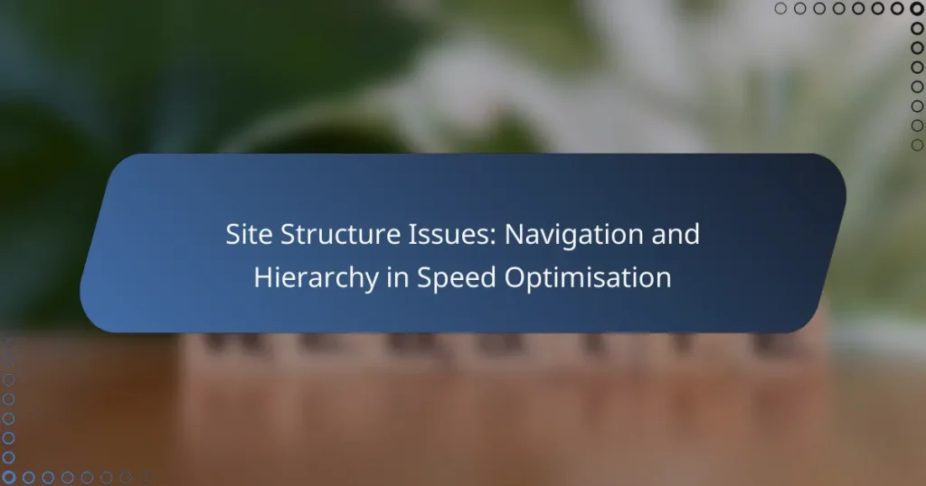 Site Structure Issues: Navigation and Hierarchy in Speed Optimisation